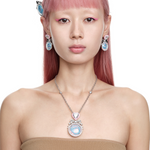 YVMIN X Ashley Williams Mourning Necklace with sculptural pendant and delicate chain