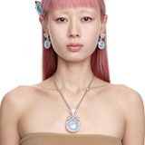 YVMIN X Ashley Williams Mourning Necklace with sculptural pendant and delicate chain