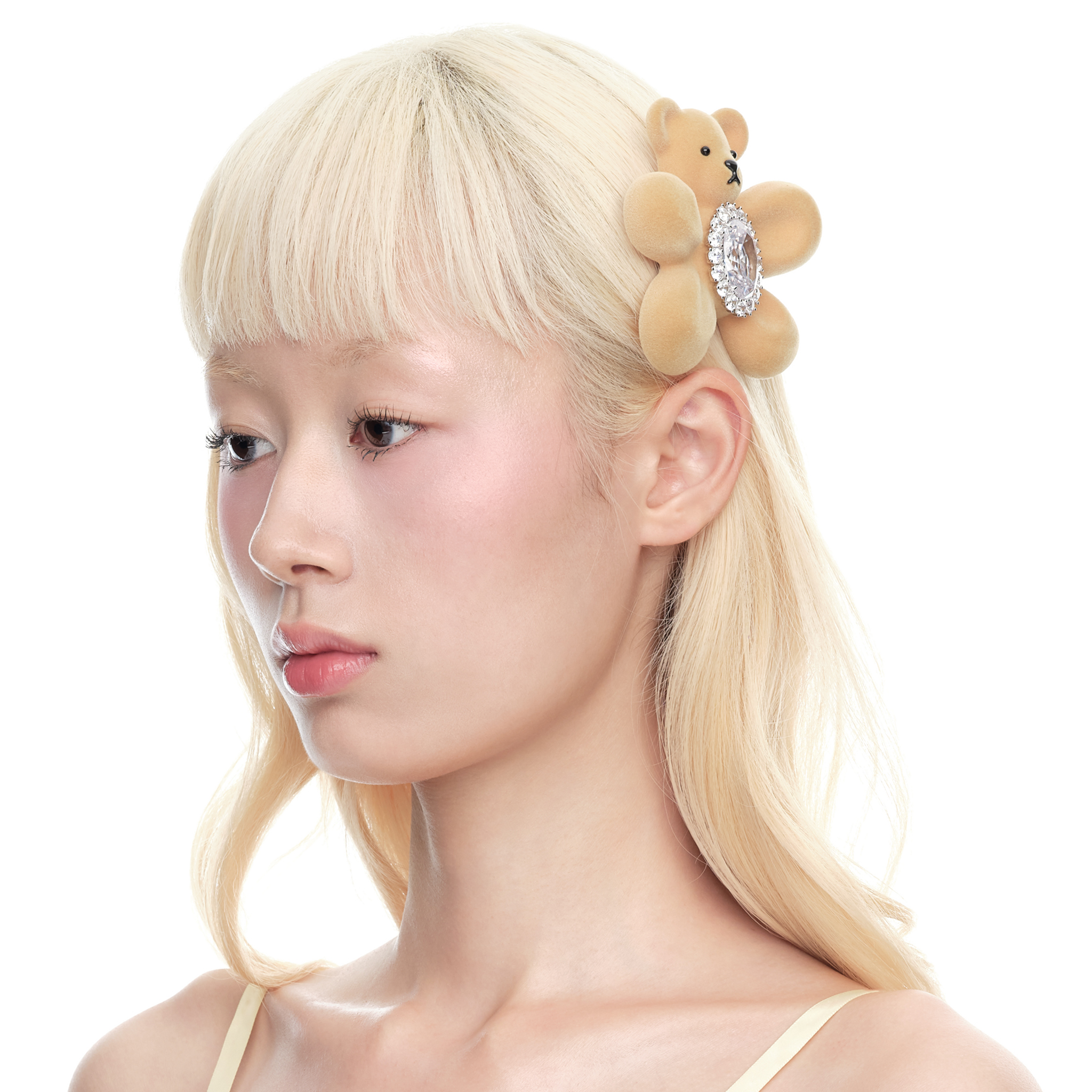 YVMIN Paradise Flat Bear Flower Hair Clip with colorful floral design and cute bear accents for decorative hair styling