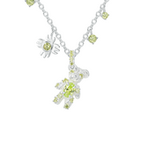 Paradise / Bear Flower Zircon Necklace