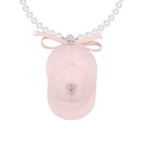 Orchard / Fabric Hat Charm Detachable Pearl Necklace
