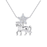 Paradise / Metal Pony Pave Star Chain Necklace