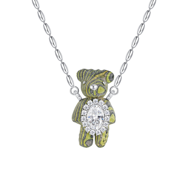 Paradise / Wooden Bear Necklace – YVMIN