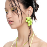 Orchard / Grape Bear Drop Earrings
