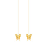 Ripple / Butterfly Line Drop Earring