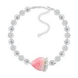 Paradise / Strawberry Flower Lace Chain Necklace