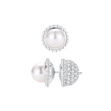 Paradise / Double Pearl Stud Earrings
