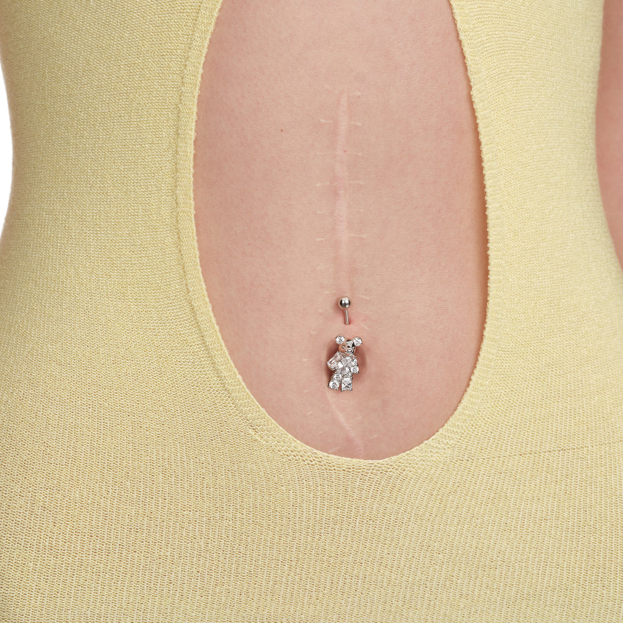 Paradise / Gemstone Patch up Mini Bear Navel Ring