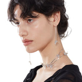 Ripple / Butterfly Line Drop Earring