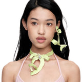Paradise / Apple Peel Bowknot Necklace