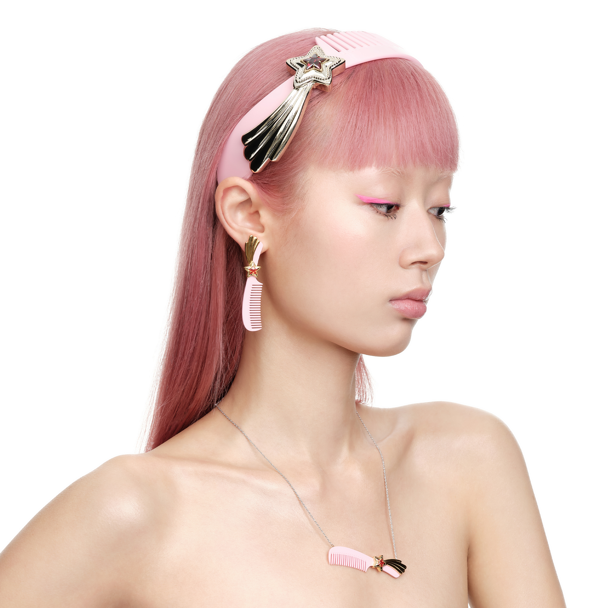 YVMIN X Ashley Williams Meteor Comb Headband hair accessory with starry silver comb details