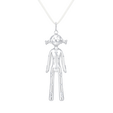 Paradise / Large Girl Leather Cord Necklace