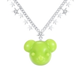Orchard / Grape Bear Head Choker Necklace