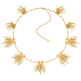Ripple / Butterfly Cluster Short Tassel Necklace
