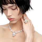 Paradise / Gemstone Flower Plush Bear Ring