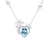 Paradise / Cat Hugging Heart Necklace