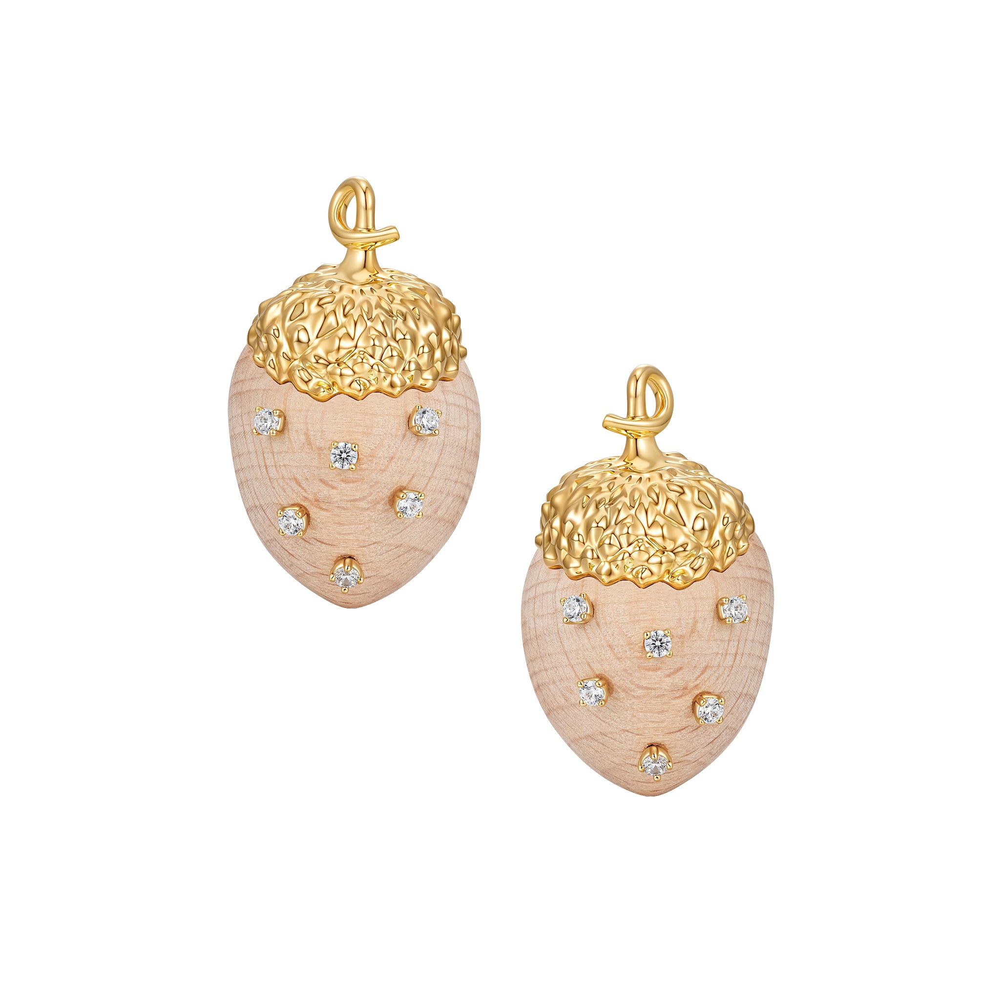 Paradise / Wooden Acorns Earring