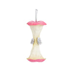 YVMIN Paradise Apple Core earring featuring a gold-tone apple design with a dangling charm on a delicate hook.