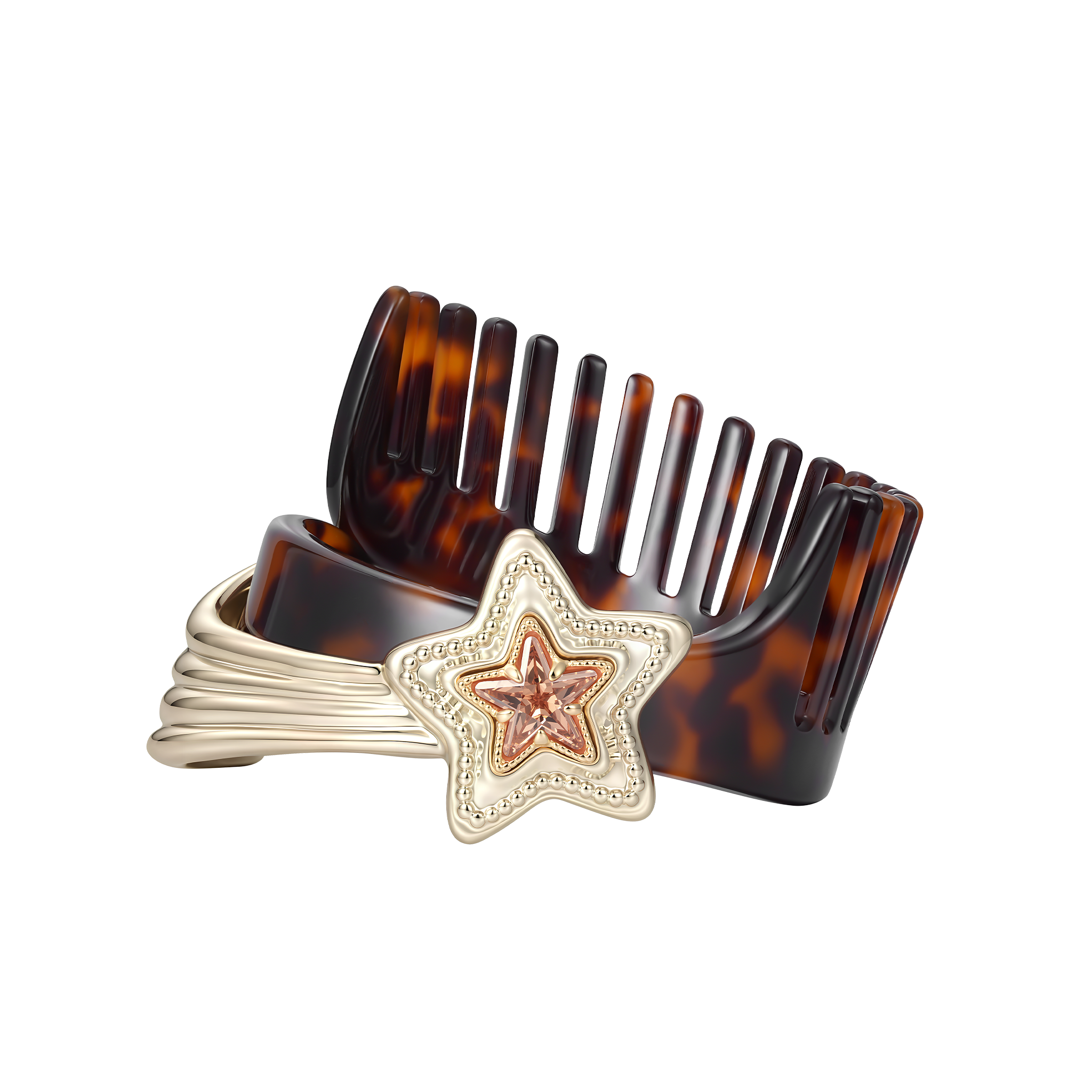 YVMIN X Ashley Williams Meteor Comb bracelet in sculptural silver-tone design