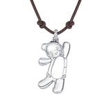 Paradise / Greeting Bear Leather Chain Necklace