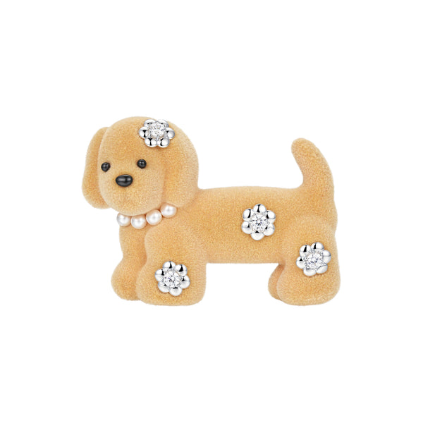 YVMIN ドッグモチーフ ヘアピン Paradise / Flower Decoration Puppy Hair Clip – YVMIN