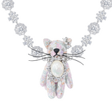 Paradise / Floral Cat Gem Flower Necklace