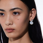 YVMIN Island and Heart Gem Carved Shell Stud Earrings showcasing intricate shell designs and gemstone accents.