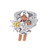 Paradise / Medium Girl Sunflower Gem Ring