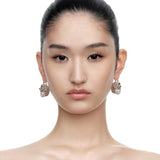 Paradise / Wood Hedgehog Pearl Earring