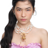 Paradise / Girl Pearl Layered Necklace