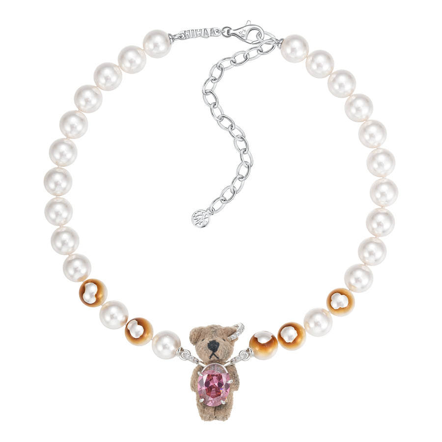 Paradise / Broken Furry Bear Necklace