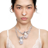 Paradise / Floral Cat Gem Flower Necklace