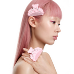 YVMIN X Ashley Williams Crying Bear Comb Ring with detailed bear design and comb-textured band