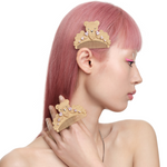YVMIN X Ashley Williams Crying Bear Comb Hair Clip, pink bear hair accessory with comb teeth