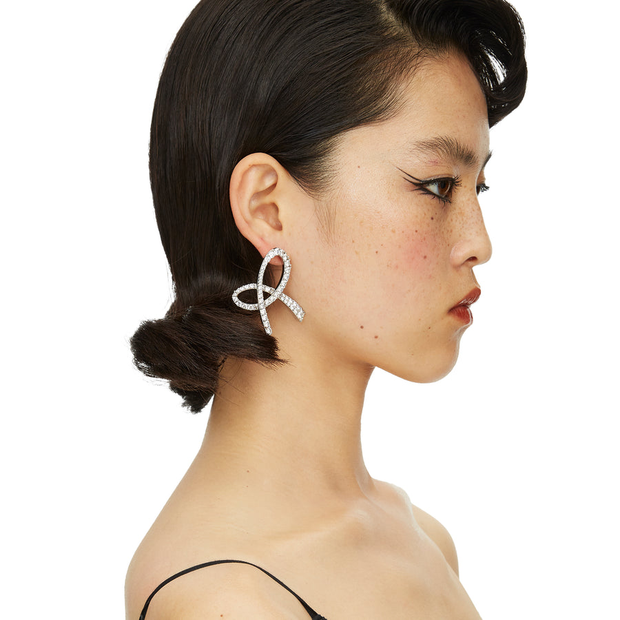 YVMIN X SHUSHUTONG / Pave Gemstone Bowknot Earring