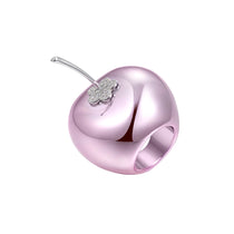 YVMIN Paradise Apple ring featuring a gold band with a detailed apple-shaped charm and decorative embellishments.