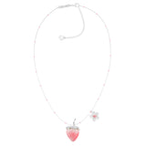 Paradise / Strawberry Beaded Chain Flower Necklace