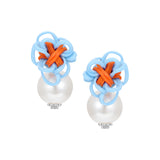 YVMIN X SHUSHUTONG / Rubber Band Flower Pearl Earring