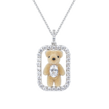 Paradise / Inlaid Mini Bear Necklace