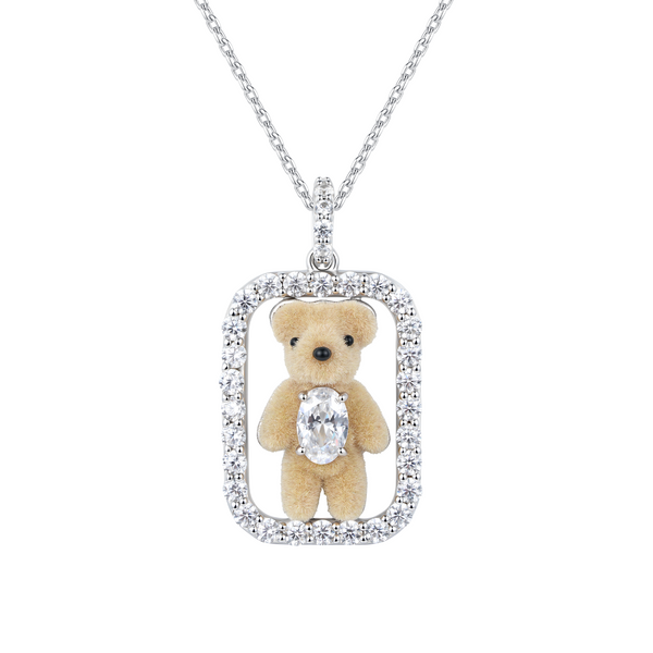 Paradise / Inlaid Mini Bear Necklace – YVMIN