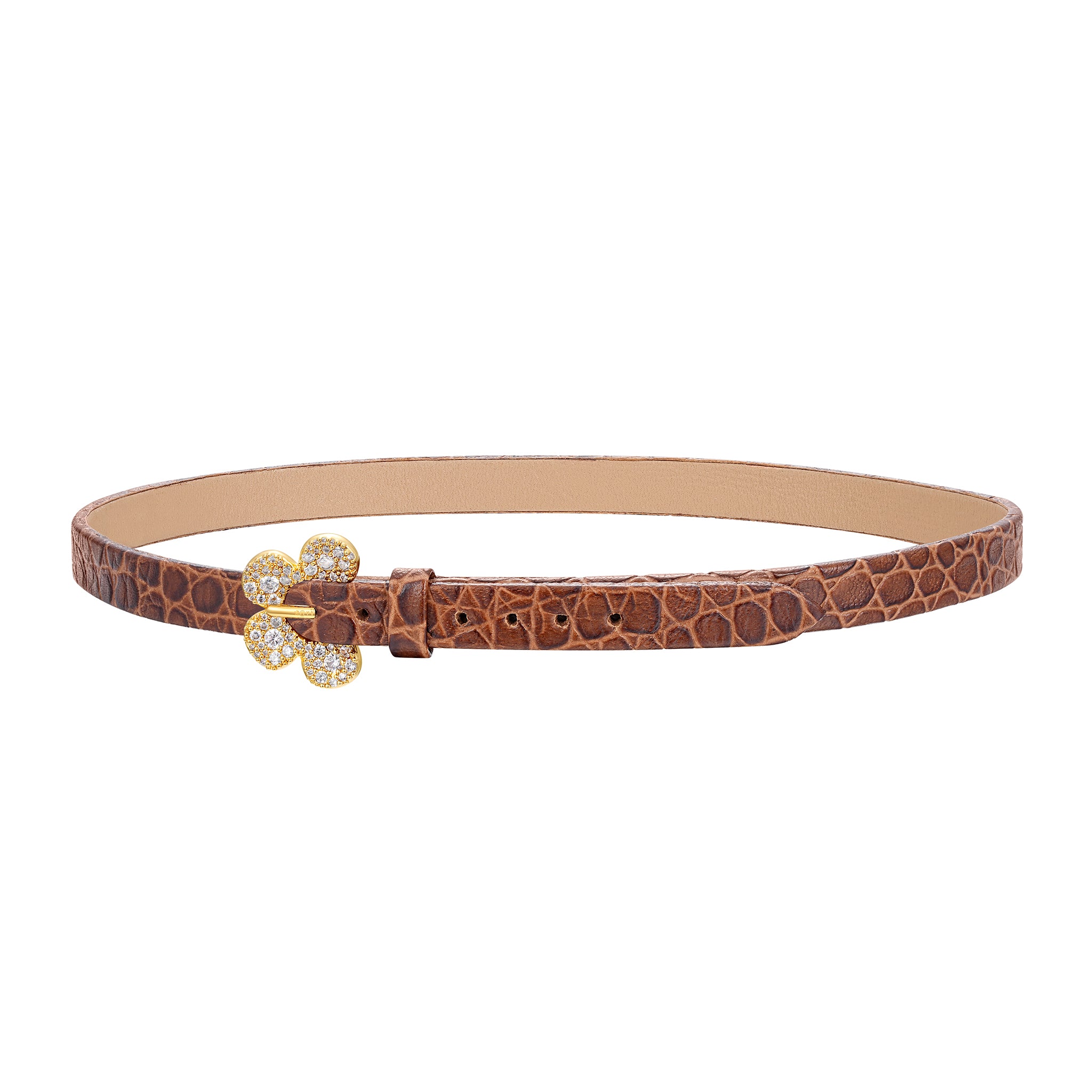 Paradise / Pave Flower Buckle Belt Choker