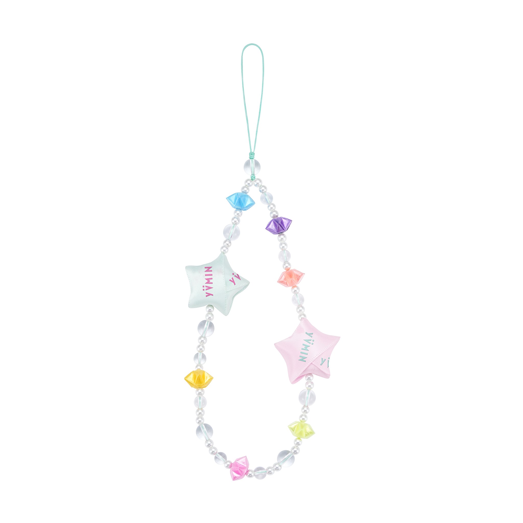 YVMIN Paradise Origami Star phone charm pendant featuring a delicate, foldable star design for stylish mobile accessories.