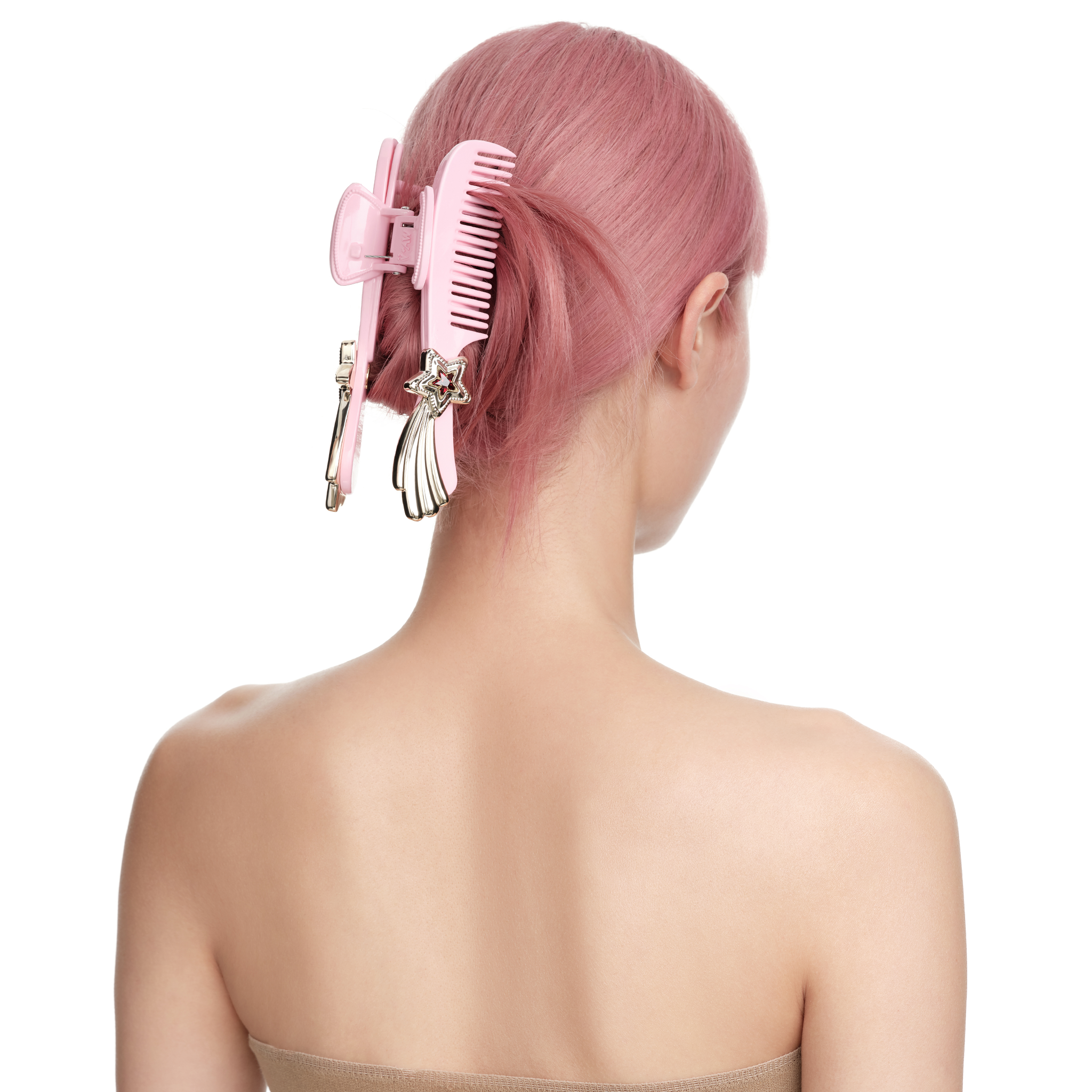 YVMIN X Ashley Williams Meteor Comb Claw Clip hair accessory, metallic meteor-inspired design