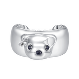 YVMIN Paradise metal bear head bracelet showing a detailed silver-tone bear head design on a chain bracelet