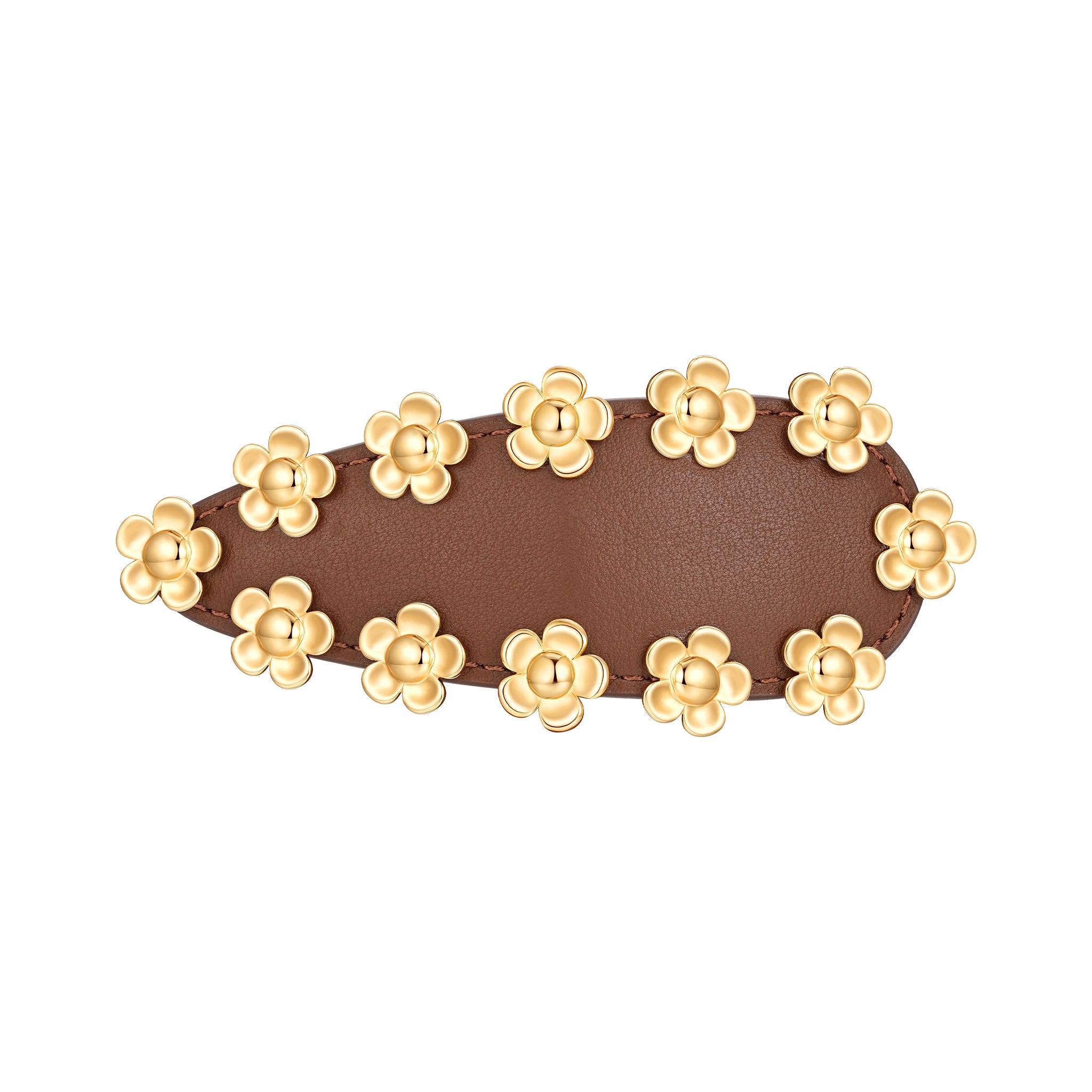 Paradise / Leather Flower Hair Clip
