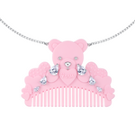 YVMIN X Ashley Williams Crying Bear Comb Necklace with bear-shaped pendant and comb details