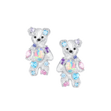 Paradise / Coin Bear Gem Stud Earrings