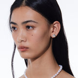 YVMIN pearl stud earrings featuring dolphin and island relief design, elegant and shiny jewelry for women.