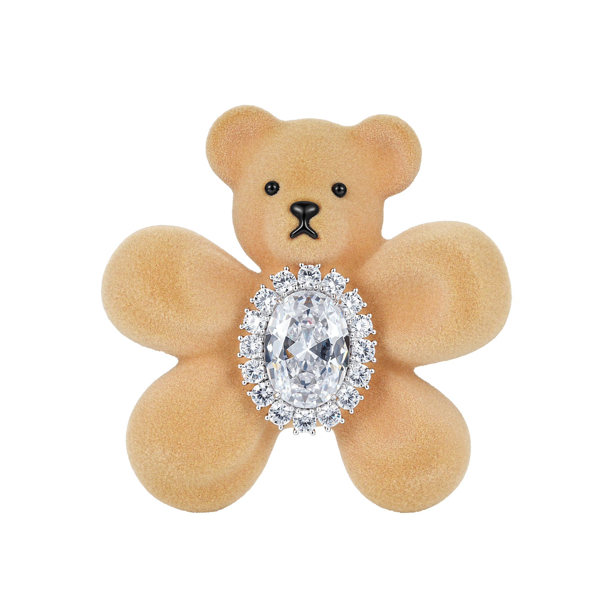 YVMIN Paradise Flat Bear Flower Hair Clip featuring a cute bear and floral design for hair accessories.