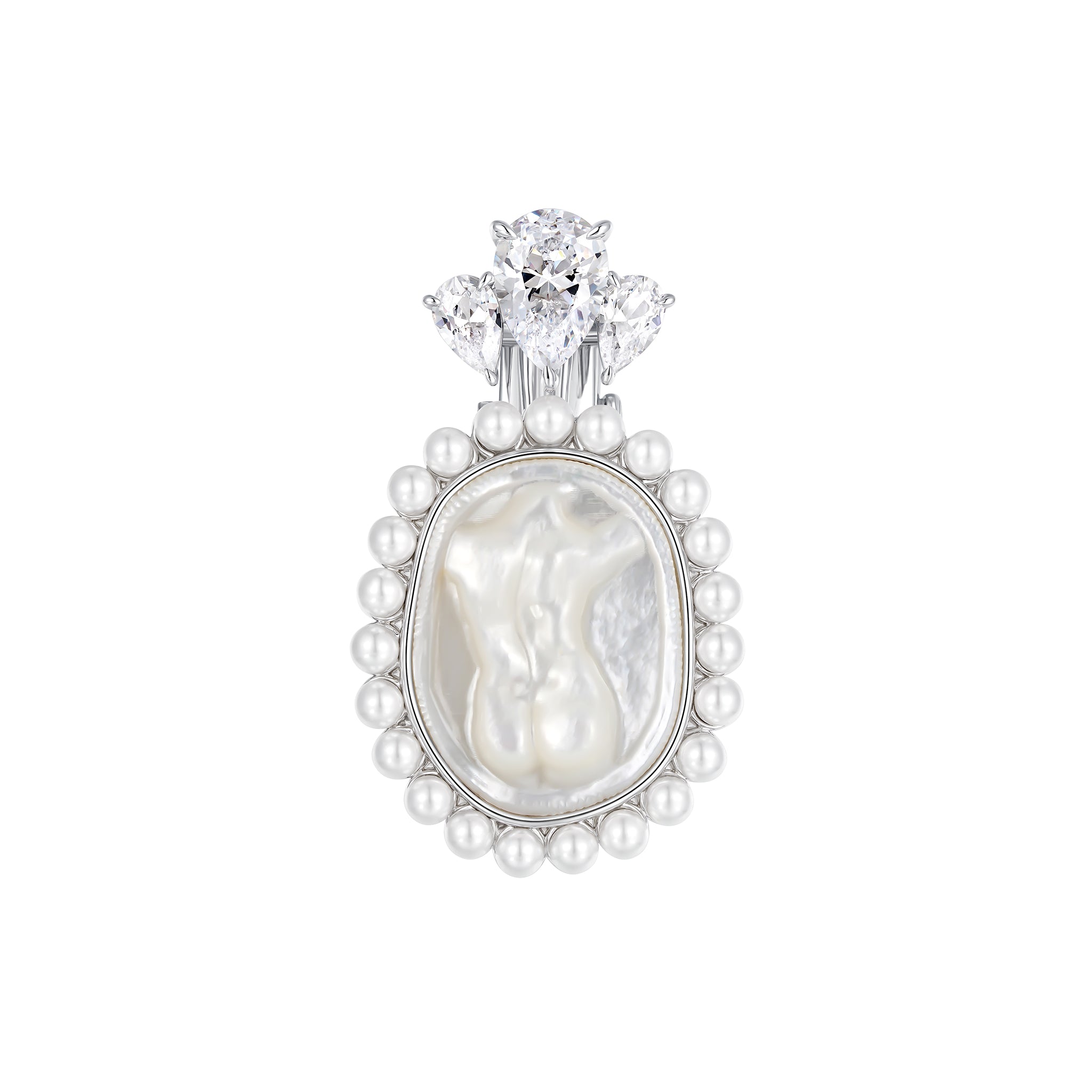 YVMIN Shell Sculpture Back Pearl Hair Pin featuring a shell design and pearl accents, ideal for elegant hair styling.